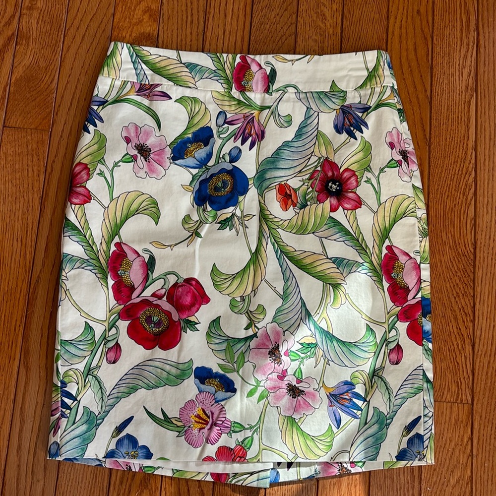 Ann Taylor Flower Pencil Skirt